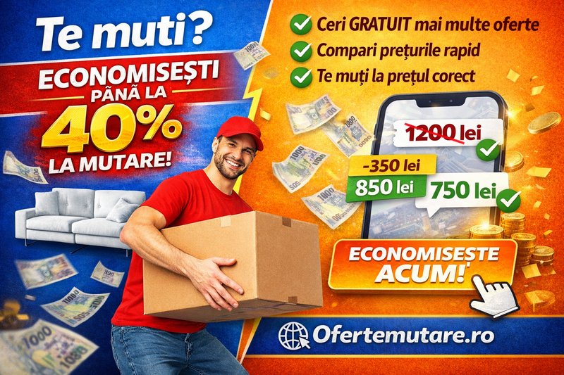 Compara oferte de mutari din toata Romania, 100% gratuit. OferteMutare.ro